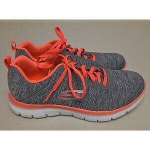 Skechers Womens Dual Lite Weight 12753 Gray / Pink Running Shoes Sneakers Size 7